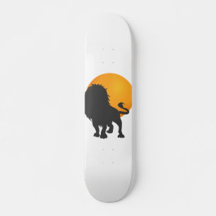 Skate Silhuette of lion - Escolha a cor de fundo
