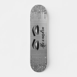 Skate Silver Glitter Sparkle Eyelashes Monograma