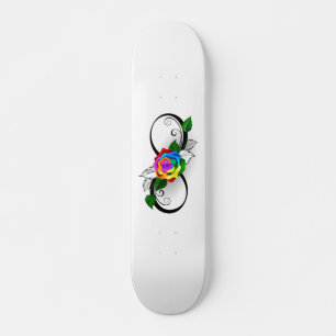 Skate Símbolo de Infinito com Rosa Arco-íris