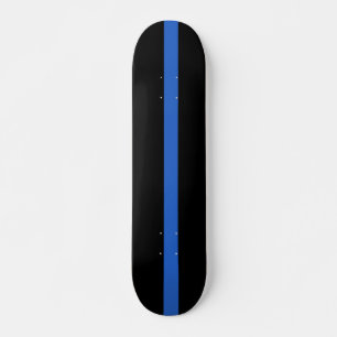 Skate Símbolo de solidariedade policial de bandeira azul