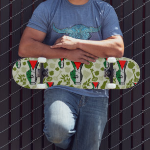 Skate Símbolo do Triângulo Vermelho da Resistência do Si