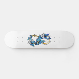 Skate Símbolo Infinito de Borboletas Azuis Morpho