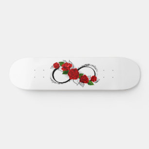 Skate Símbolo Infinity com Rosa vermelha