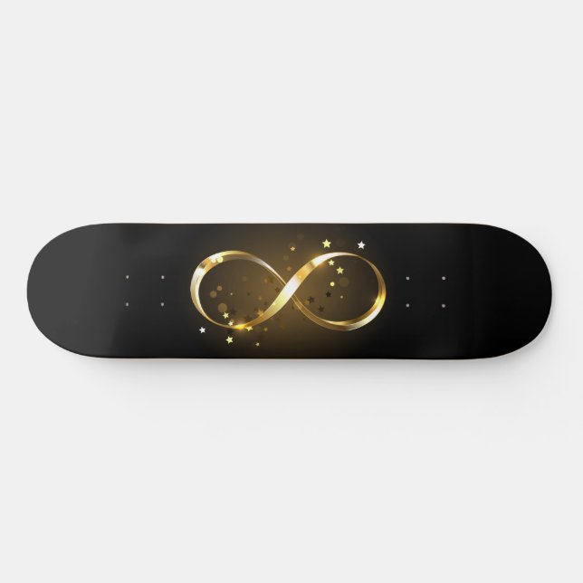 Skate Símbolo Infinity do ouro (Horz)
