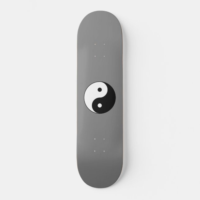Skate Símbolo Yin e Yang (Taoist Taijitu Chinês) (Frente)