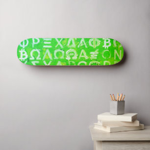 Skate Símbolos de Bitcoin (Lucro Brilhante Verde - 7)