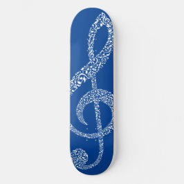 Skate Simple Modern Treble Clef White Notes Illustrated 