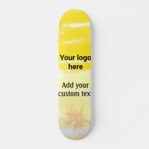 Skate Simple yellow watercolor add your logo custom text