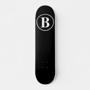 Skate Simples Elegante Branco Monograma Personalizado Sk