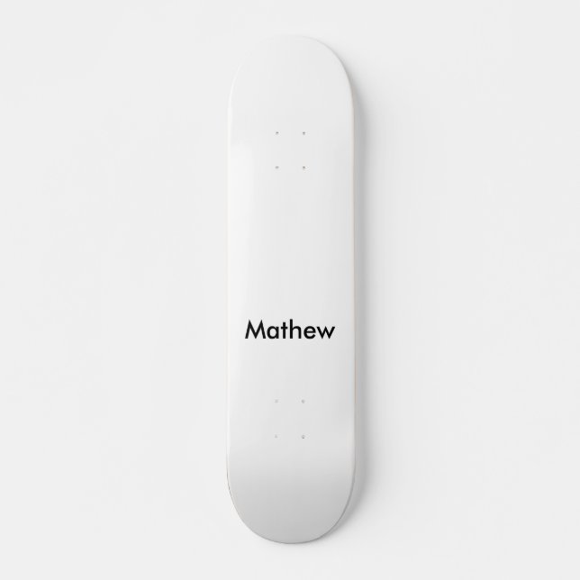 Skate simples letra inicial monograma adicione seu nome  (Frente)