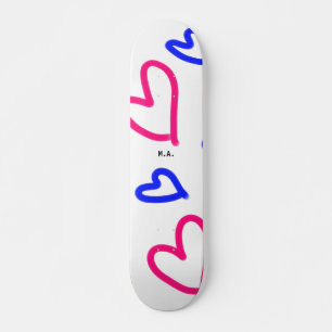 Skate SIMPLES MINIMAL.CUTIE ADICIONAR NOME BEBÊ coração