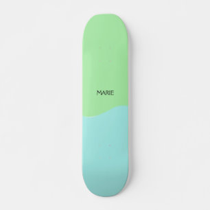 SKATE SIMPLES MINIMALISTAS VERDES ADICIONE O SEU NOME TE