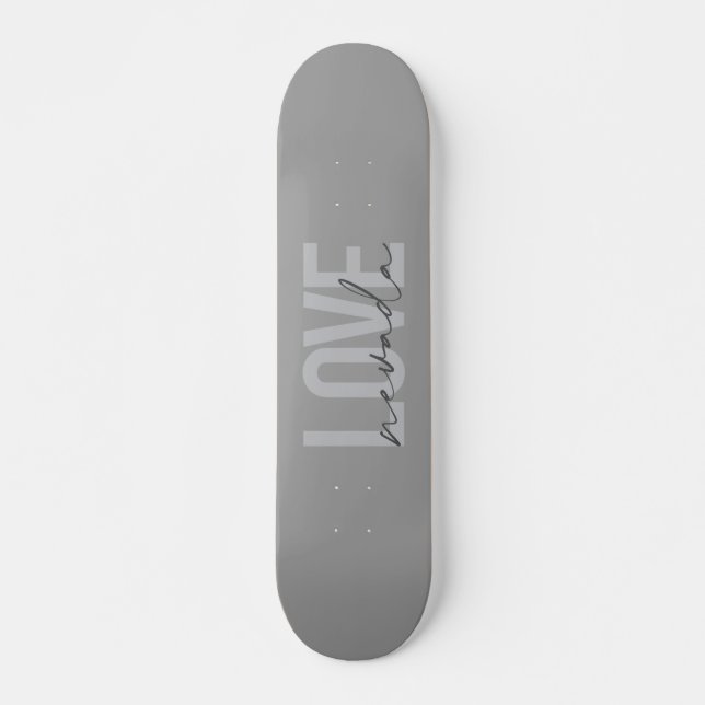 Skate Simples, moderno, mínimo, legal design Love Nevada (Frente)