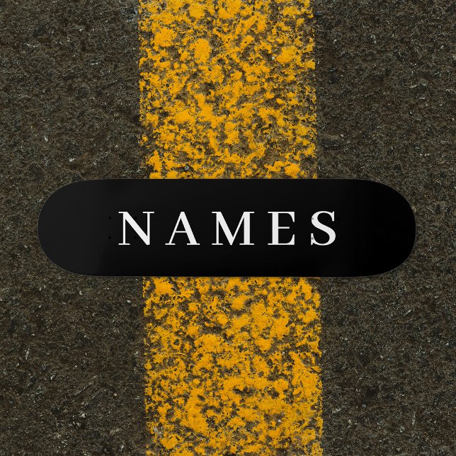 Skate Simples Preto Personalizado Adicionar Seu Nome Ele (Criador carregado)
