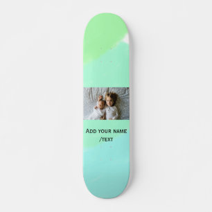 Skate simples verde azul aquarela adicionar foto texto p