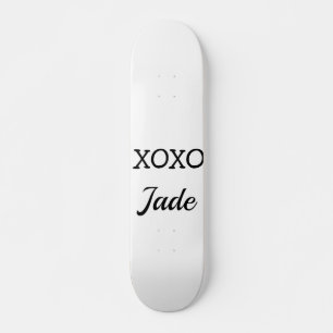 Skate Simples xoxo love adicione seu nome de texto