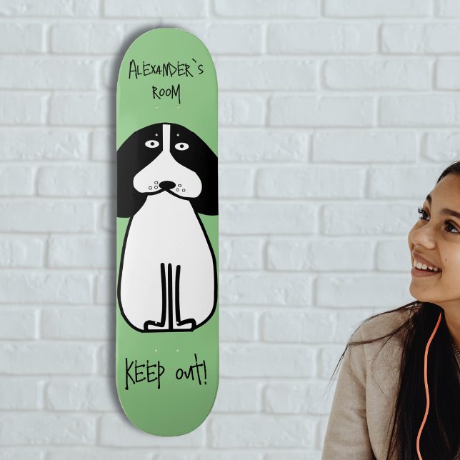 Skate Sinal personalizado de "Manter fora" da sala de cã (Criador carregado)