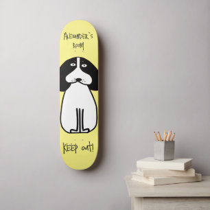 Skate Sinal personalizado de "Manter fora" da sala de cã