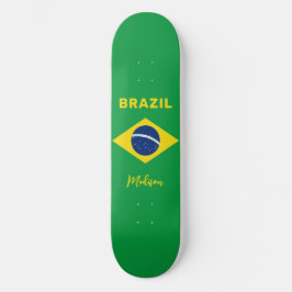 Skate Sinalizador Brasil de Nome Personalizado