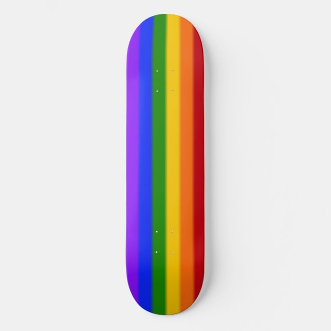 Skate Sinalizador de Orgulho gay do Rainbow (Frente)