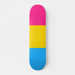 Skate Sinalizador do Orgulho Pansexual