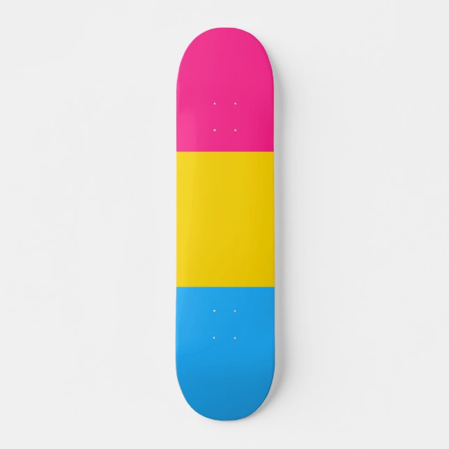Skate Sinalizador do Orgulho Pansexual (Frente)