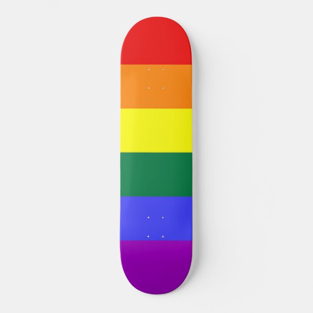 Skate Sinalizador orgulho gay Arco-Íris (Frente)
