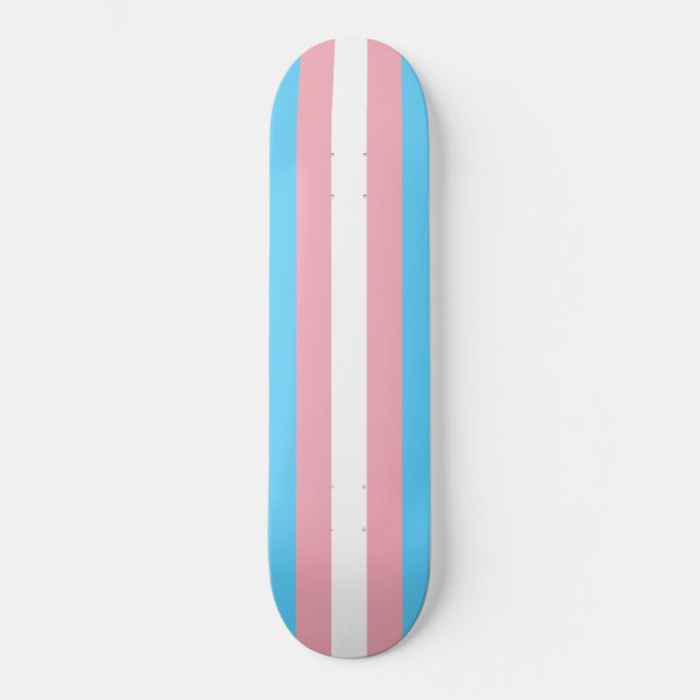 Skate Sinalizador Trans Pride (Orgulho Transgênero) (Frente)