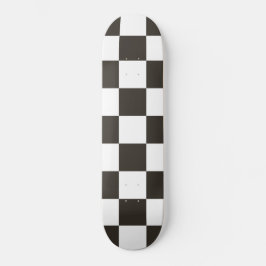 Skate Sinalizador verificado (preto e branco) (Padrão do