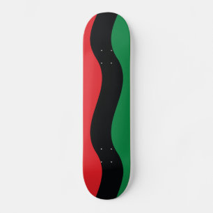 Skate Sinalizador vermelho, preto e verde