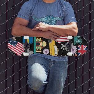 Skate Sinalizadores de padrão moderno legal de tendência