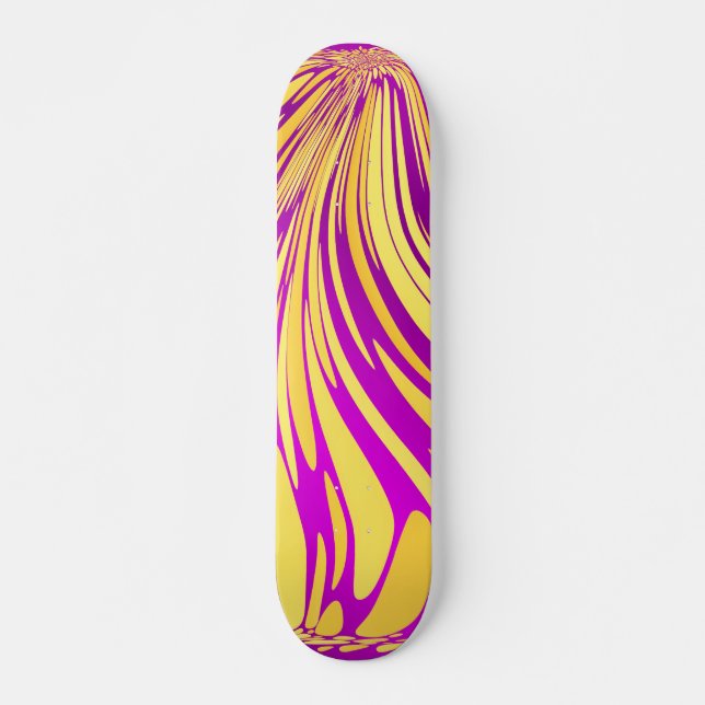 Skate skatboard rosa e dourado (Frente)