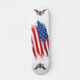 Skate skate, bandeira americana