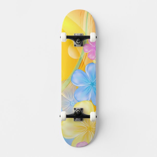 Skate Skateboard-Floral (Frente)