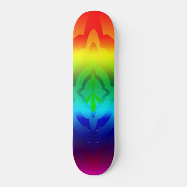 Skate Skateboard, Símbolo Rainbow Peace (Frente)
