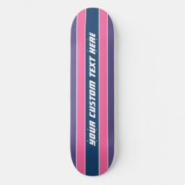 Skate Skateboards com padrão de listras e texto personal