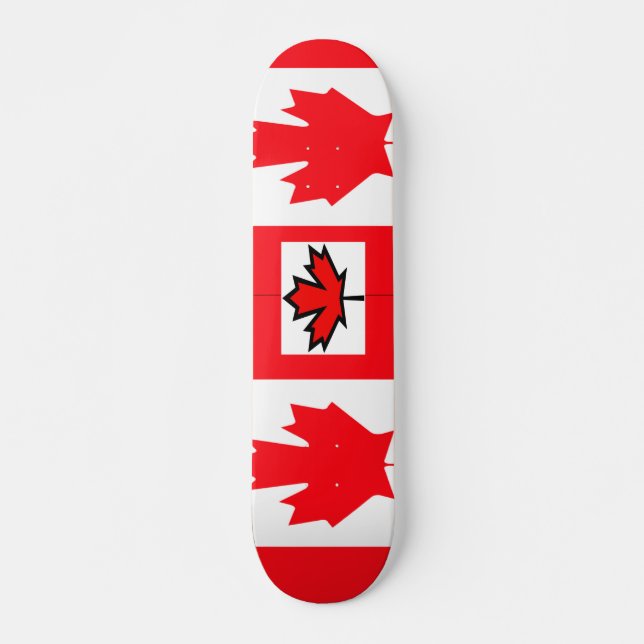 Skate skateboards de bandeira canadense (Frente)