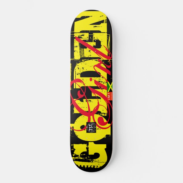 Skate SKATEBOARDS DE GAROTA ouro / JMT EUA (Frente)
