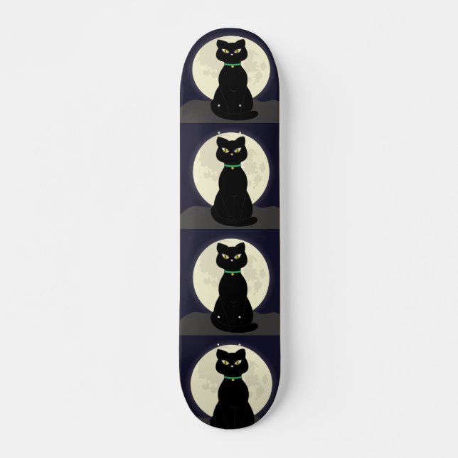 SKATE SKATEBOARDS DE MOONILHA DE GATO PRETO (Frente)