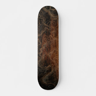 Skate Skateboards lignes topographique montagne bois