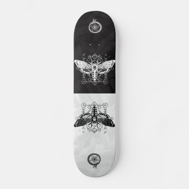 Skate Skateboards papillon nuit tête de mort graphique (Frente)