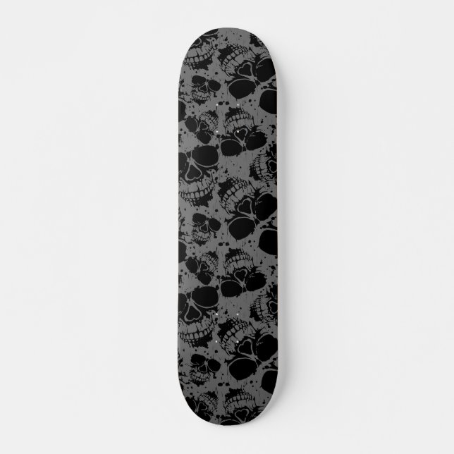 Skate Skateboards Skull Standard_black e white (Frente)