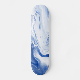 Skate Skateboards vague bleu aquarelle