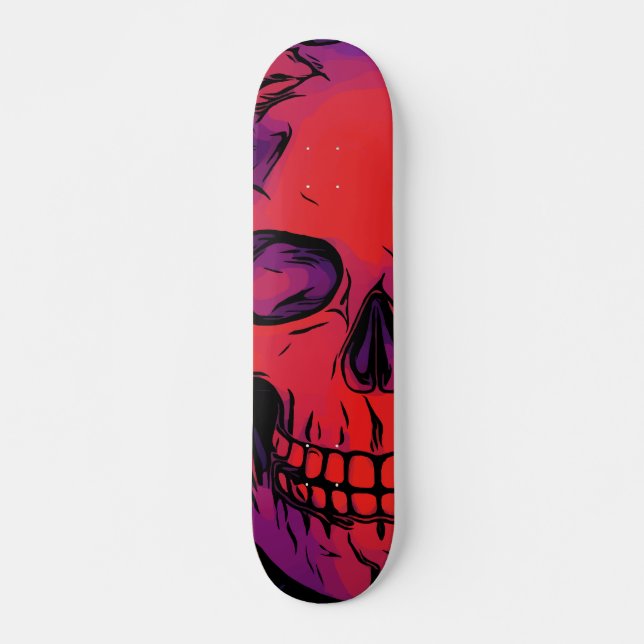 Skate Skeleton de morte do gótico Personalizado (Frente)