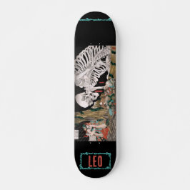 Skate Skeleton Personalizado Japonês Samurai Skeleton
