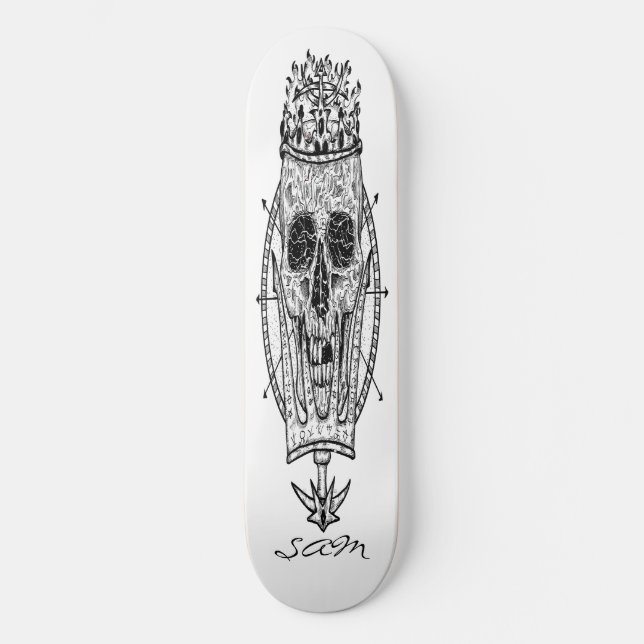 Skate Skeleton personalizado rei náutico (Frente)