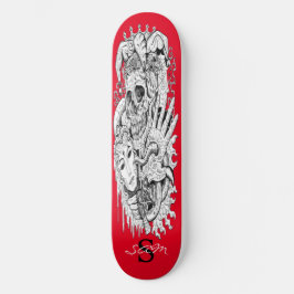 Skate sketboard Monograma Skull Skeleton Court Jester