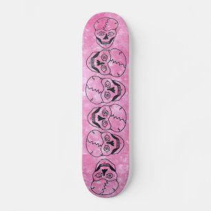 Skate skull skaboard 6 rosa