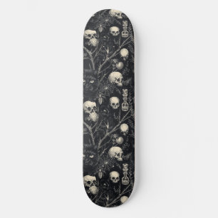 Skate Skulls Góticos Gatos Pretos e Aranhas Painéis