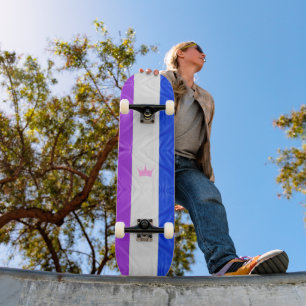Skate SlipperyJoe Arrastar orgulho bandeira azul roxa co